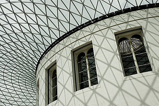英格兰,伦敦,大英博物馆,中庭,天花板,一个,重要,博物馆,人,历史,文化