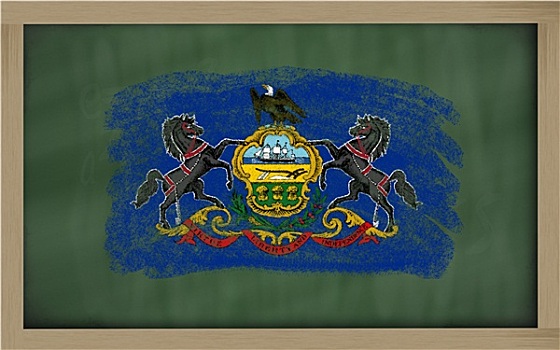 旗帜,美国,宾夕法尼亚,黑板,涂绘