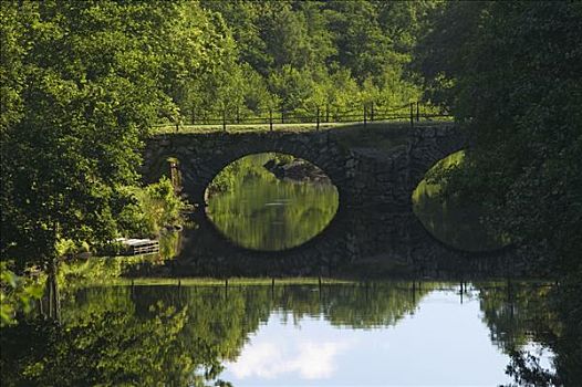 桥,河流,瑞典