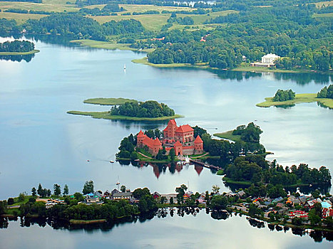 特拉凯,城堡,湖