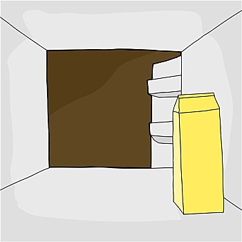 冰箱,牛奶,纸盒