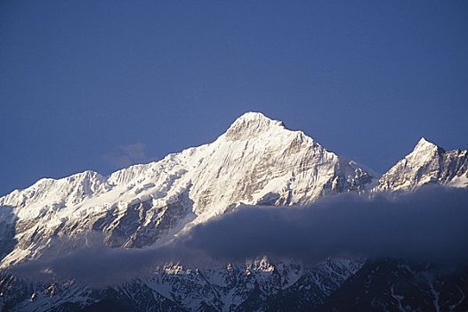 积雪,山峦,安娜普纳,山脉,尼泊尔