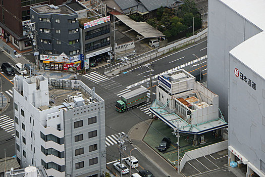 大阪,梅田蓝天大厦,俯拍