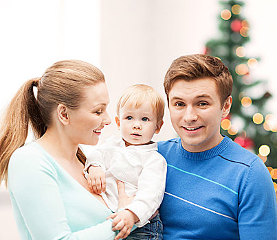 圣诞节,圣诞,冬天,家庭,人,高兴,概念,父母,玩,可爱,婴儿