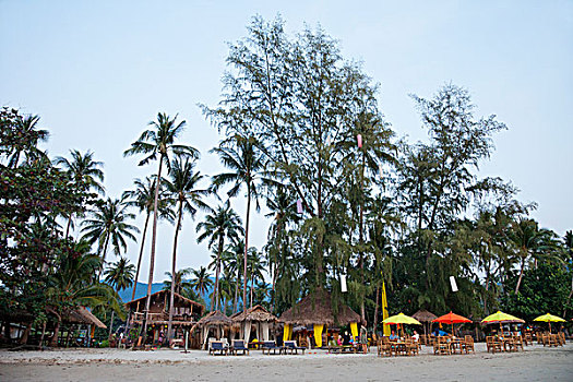 泰国,省,海滩,滨海地区,餐馆