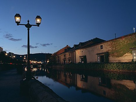 黄昏,小樽市,北海道