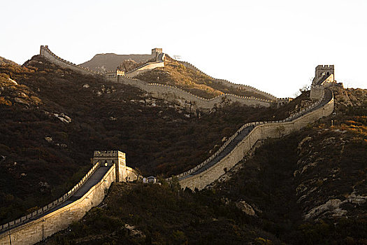 俯拍,加固墙,长城,八达岭,中国