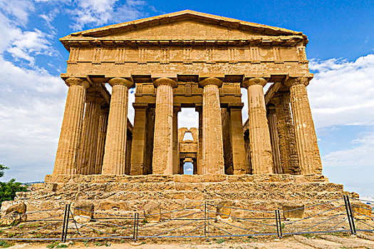 希腊,多利安式,庙宇,古旧,神殿之谷,阿格里琴托,西西里,意大利,欧洲