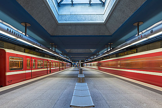 地铁站,地铁,中间,弗兰克尼亚,巴伐利亚,德国,欧洲