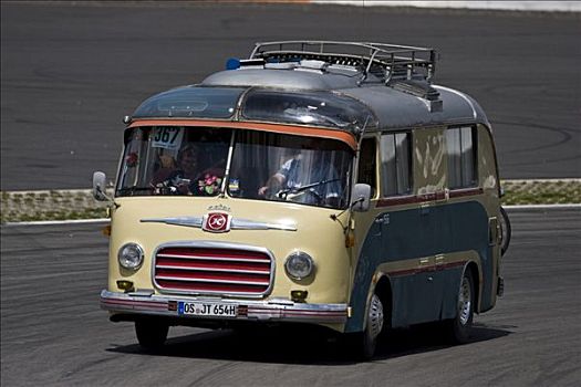 旧式,巴士,卡车,大奖赛,莱茵兰普法尔茨州,德国,欧洲
