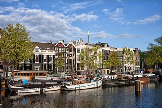 河,风景,阿姆斯特丹