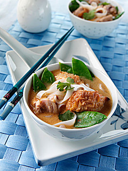 泰国,鸡肉,面条汤