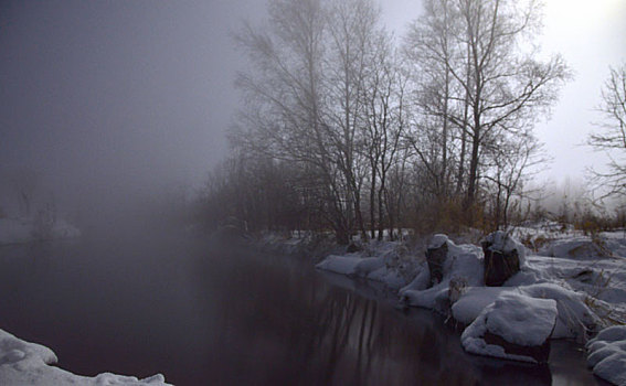 黑河大平台雾凇美景
