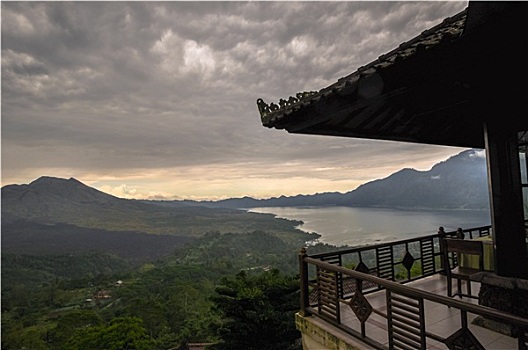 风景,巴图尔,火山,巴厘岛,印度尼西亚