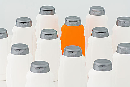 一个,橘子,瓶子,多,白色,塑料瓶