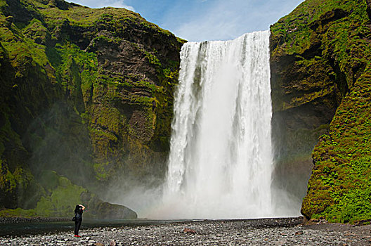 冰岛,南,区域,瀑布