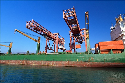 集装箱船,港口