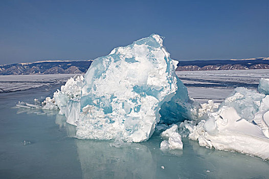 冰冻,贝加尔湖,西伯利亚,俄罗斯,欧亚大陆