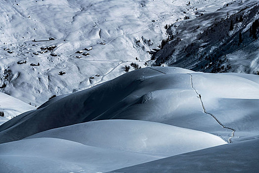 滑雪,登山,冬天,风景,瑞士,欧洲