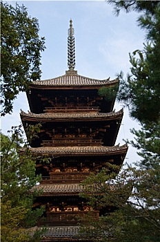 塔,仁和寺,庙宇,京都