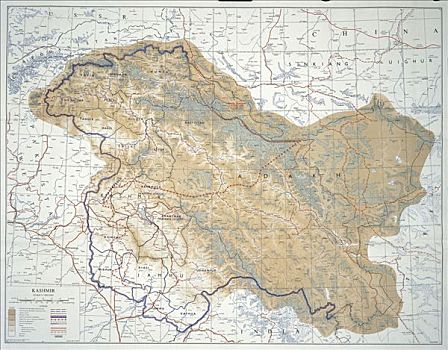 地图,克什米尔