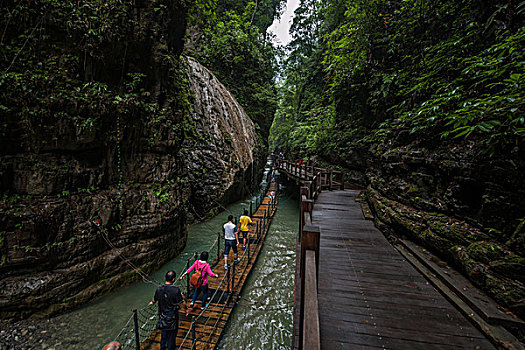 重庆著名风景区黑山谷峡谷
