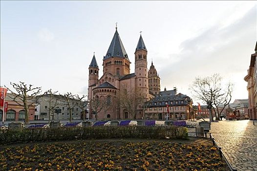 大教堂,美因茨,莱茵兰普法尔茨州,德国,欧洲