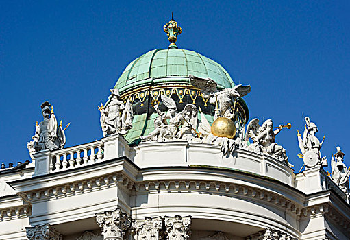 霍夫堡,宫殿,圆顶,维也纳,奥地利,欧洲
