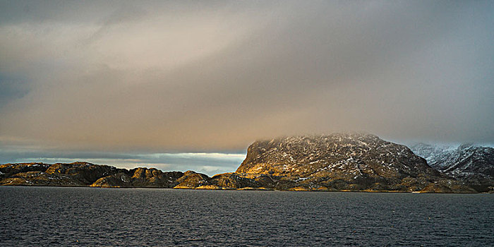 风景,海洋,山,阴天,诺尔兰郡,挪威