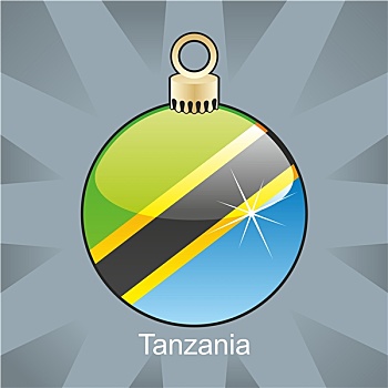 坦桑尼亚,旗帜,圣诞节,形状