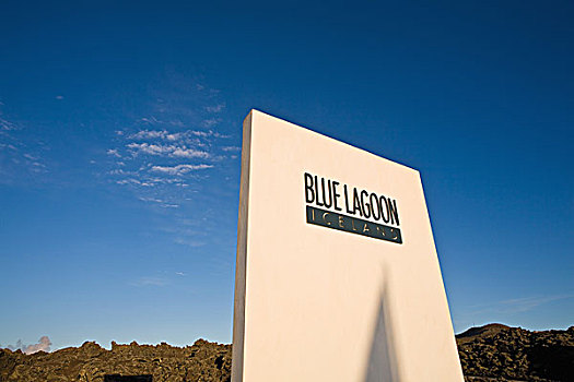 标识,蓝色泻湖,地热,水疗,冰岛