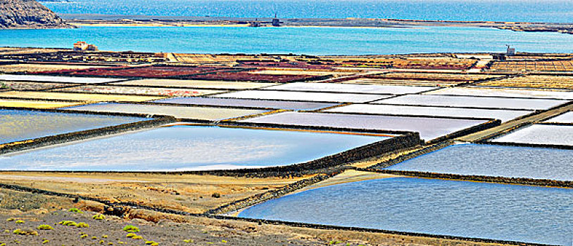 海盐,制作,兰索罗特岛,加纳利群岛,西班牙,欧洲