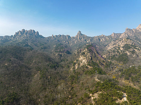 山东省青岛大珠山景区航拍图片