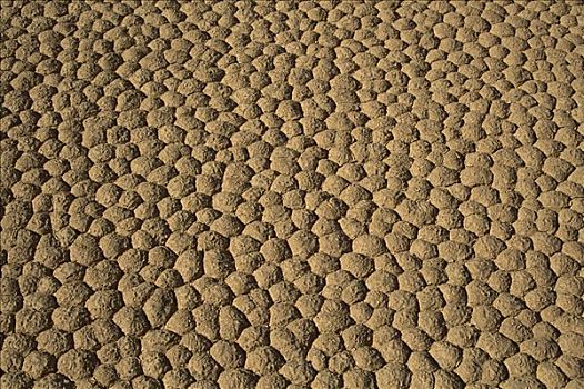 特写,六边形,泥裂,碟,死亡谷国家公园,加利福尼亚