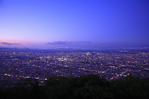 夜景,札幌,山