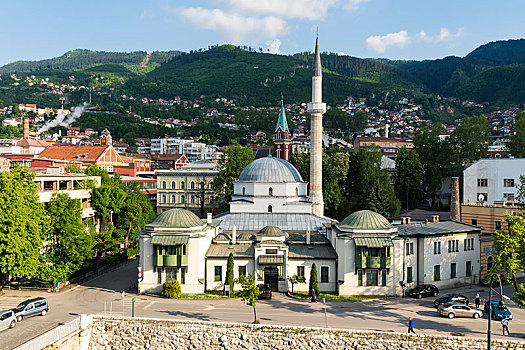 清真寺,建造,15世纪,萨拉热窝,波斯尼亚,黑塞哥维那,欧洲