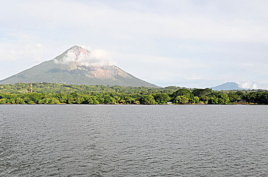 湖,尼加拉瓜,康塞普西翁,火山,岛屿,尼加拉瓜湖,中美洲