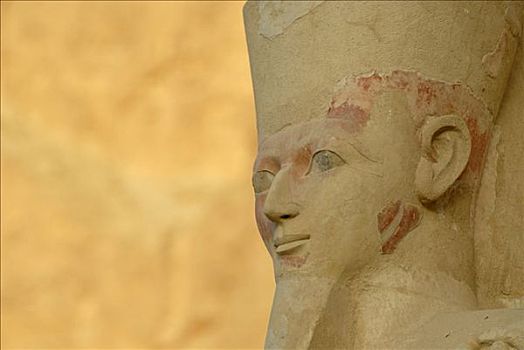 雕塑,脸,祭庙,皇后,哈特谢普苏特,路克索神庙,埃及