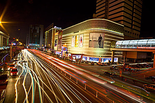 秦皇岛,城市,建筑,繁华,夜景,灯光,道路,亮化,商业