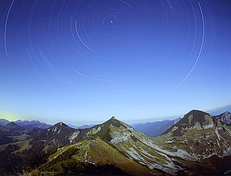 星迹,高处,山峰,奥地利