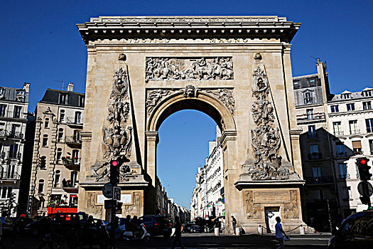 圣丹尼斯,巴黎人,纪念建筑,郡,场所,一个,大门,墙壁,查尔斯五世,要塞,巴黎,设计,建筑师