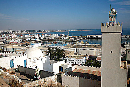 非洲,北非,摩洛哥,阿加迪尔,俯视,港口,码头