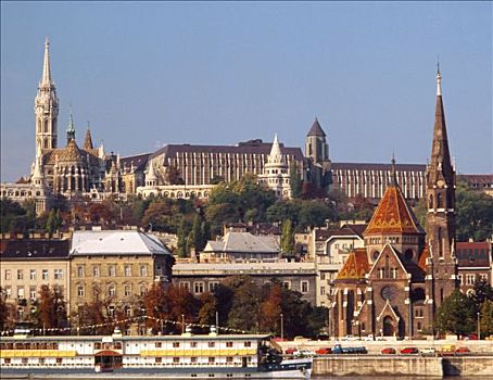 城堡区,天际线,布达佩斯,匈牙利
