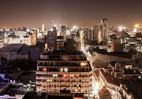 布宜诺斯艾利斯,夜晚,省,阿根廷,南美