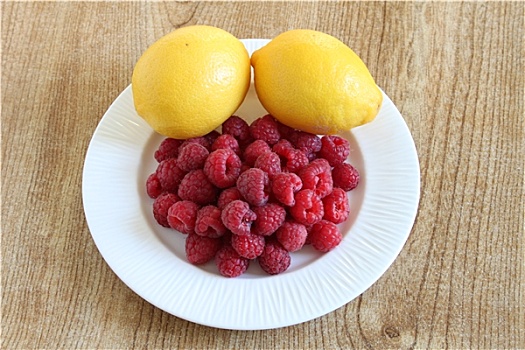 树莓,柠檬