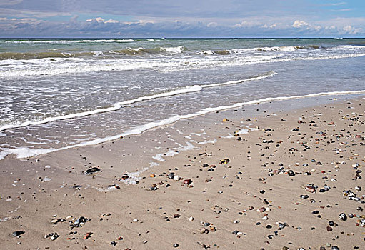 鹅卵石,沙滩,波罗的海,阿伦斯霍普,梅克伦堡前波莫瑞州,德国,欧洲