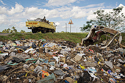 城市,垃圾,路边,莫桑比克,非洲