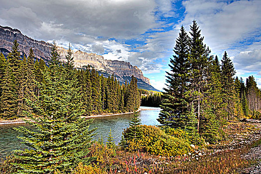 弓河,山谷,班芙国家公园,艾伯塔省,加拿大