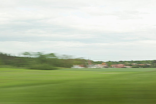 远景,乡村,模糊,动感,移动