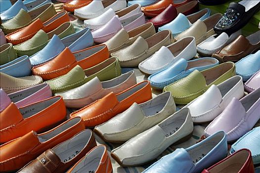 彩色,鞋,出售,西班牙